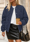 PRETTYGARDEN Women's Quilted Bomber Jacket Fall Fashion Lightweight Cropped Zip up Outerwear Winter Puffer Coats Pockets