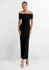 PRETTYGARDEN Women's Off The Shoulder Maxi Dresses Summer Formal Elegant Cocktail Party Wedding Guest Long Dress
