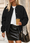 PRETTYGARDEN Women's Quilted Bomber Jacket Fall Fashion Lightweight Cropped Zip up Outerwear Winter Puffer Coats Pockets