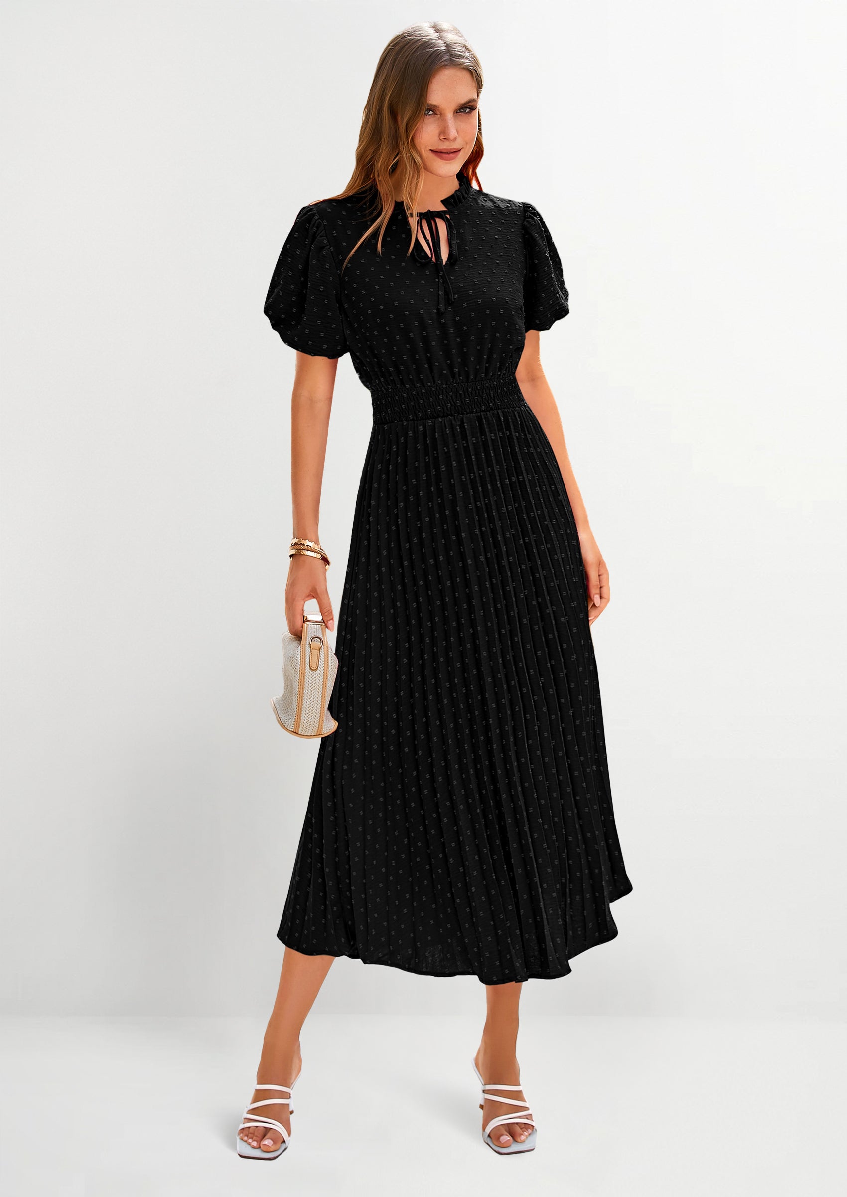 statement holiday dresses Zedker Statement Holiday Sequins Long Sleeve Dress Women Round Neck Soft Pleuche Mini Dress Comfy Sparkly Party Tunic Dresses,White,L