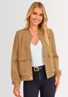PRETTYGARDEN Women's Bomber Jackets Winter Trendy Varsity Jackets Shackets Button Down Cropped Coats with Pockets