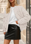 PRETTYGARDEN Women's Quilted Bomber Jacket Fall Fashion Lightweight Cropped Zip up Outerwear Winter Puffer Coats Pockets