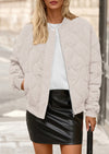 PRETTYGARDEN Women's Quilted Bomber Jacket Fall Fashion Lightweight Cropped Zip up Outerwear Winter Puffer Coats Pockets