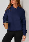 PRETTYGARDEN Women's Fall Hooded Sweatshirts Long Sleeve Half Zip Cropped Hoodies Pullover Winter Fashion Clothes