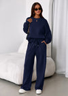 PRETTYGARDEN 2 Piece Sets For Women Fall Trendy Long Sleeve Sweatshirt Wide Leg Pants Loungewear Set Matching Sweatsuit