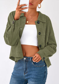 PRETTYGARDEN Women's Faux Suede Cropped Jacket Casual Lightweight Fall Fashion Winter Coats Outerwear Trendy Clothes