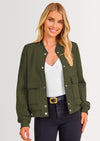 PRETTYGARDEN Women's Bomber Jackets Winter Trendy Varsity Jackets Shackets Button Down Cropped Coats with Pockets