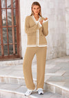 PRETTYGARDEN Lounge Sets for Women Fall Loungewear 2 Piece Outfits Cardigan Sweaters Track Suit Matching Winter Clothing