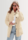 PRETTYGARDEN Women's Winter Faux Fur Coats Long Sleeve Lapel Button Down Pockets Fleece Sherpa Jacket Casual Trendy Outerwear