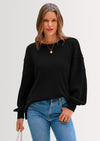 PRETTYGARDEN Oversized Sweatshirt for Women Fashion Crewneck Long Sleeve Pullover Waffle Knit Tops Fall Trendy Clothes
