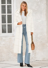 PRETTYGARDEN Women's Winter Long Puffer Coats Hooded Zip Up Casual Thickened Down Jackets Trendy Warm Clothes Outerwear