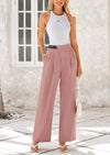 Wide Leg High Waisted Business Casual Work Pants