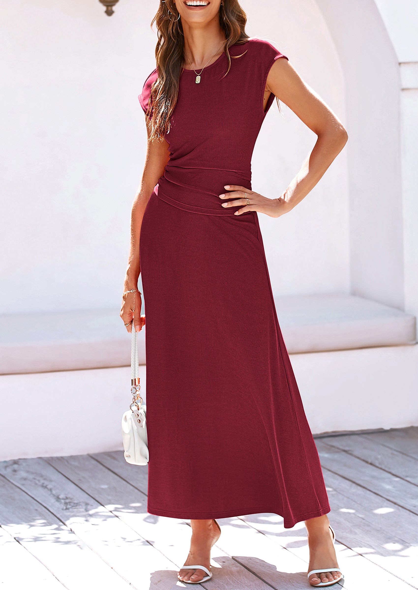 Casual Knit Short Sleeve Crop Top High Waist Skirt 2 Piece Sets