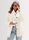 PRETTYGARDEN Women's Winter Faux Fur Coats Long Sleeve Lapel Button Down Pockets Fleece Sherpa Jacket Casual Trendy Outerwear
