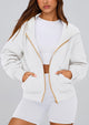 Y2K Zip Up Hoodie Long Sleeve Loose Fit Pockets Casual Sweatshirt