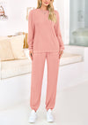 KIRUNDO Lounge Sets for Women Travel Airport Outfits Lightweight Tops Drawstring Pants Tracksuit Jogger Set Postpartum