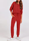 PRETTYGARDEN Women's Fall 2 Piece Lounge Sets Zip Up Sweatshirt Jogger Pants Sweat Track Suits Travel Outfit Winter Clothing