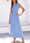 Casual Knit Short Sleeve Crop Top High Waist Skirt 2 Piece Sets