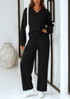 PRETTYGARDEN Lounge Sets for Women Two Piece Sweaters Pajama Set Fall Fashion Loungewear Outfits Matching Winter Clothes