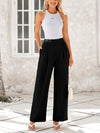 Wide Leg High Waisted Business Casual Work Pants