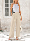 Wide Leg High Waisted Business Casual Work Pants