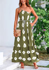 PRETTYGARDEN Women's Summer Maxi Dresses One Shoulder Printed Flowy Boho Beach Vacation Long Sundress