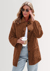 PRETTYGARDEN Women's Winter Faux Fur Coats Long Sleeve Lapel Button Down Pockets Fleece Sherpa Jacket Casual Trendy Outerwear
