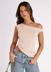 PRETTYGARDEN Womens Off The Shoulder Tops Summer Sleeveless One Shoulder Ruched Asymmetrical Y2K Going Out Crop Tank Top