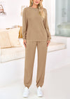 KIRUNDO Lounge Sets for Women Travel Airport Outfits Lightweight Tops Drawstring Pants Tracksuit Jogger Set Postpartum