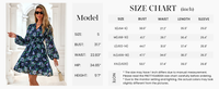 PRETTYGARDEN Women's Fall Boho Dresses Floral Long Sleeve V Neck Mini Flowy Wedding Guest Dress Trendy Vacation Outfits