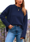 PRETTYGARDEN Women's Fall Oversized Sweaters Casual Crewneck Pullover Long Sleeve Fuzzy Chunky Knit Tops Blouse