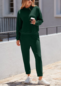 Long Sleeved Pullover Casual Sports Pants Two-Piece Set