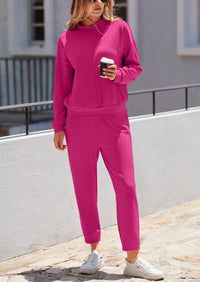 Long Sleeved Pullover Casual Sports Pants Two-Piece Set