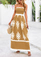 Floral Sundress Spaghetti Strap Flowy Beach Vacation Boho Maxi Dresses