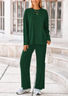 PRETTYGARDEN Women's 2 Piece Outfits Casual Short Sleeve Pullover Tops and Wide Leg Pants Lounge Sets Tracksuits