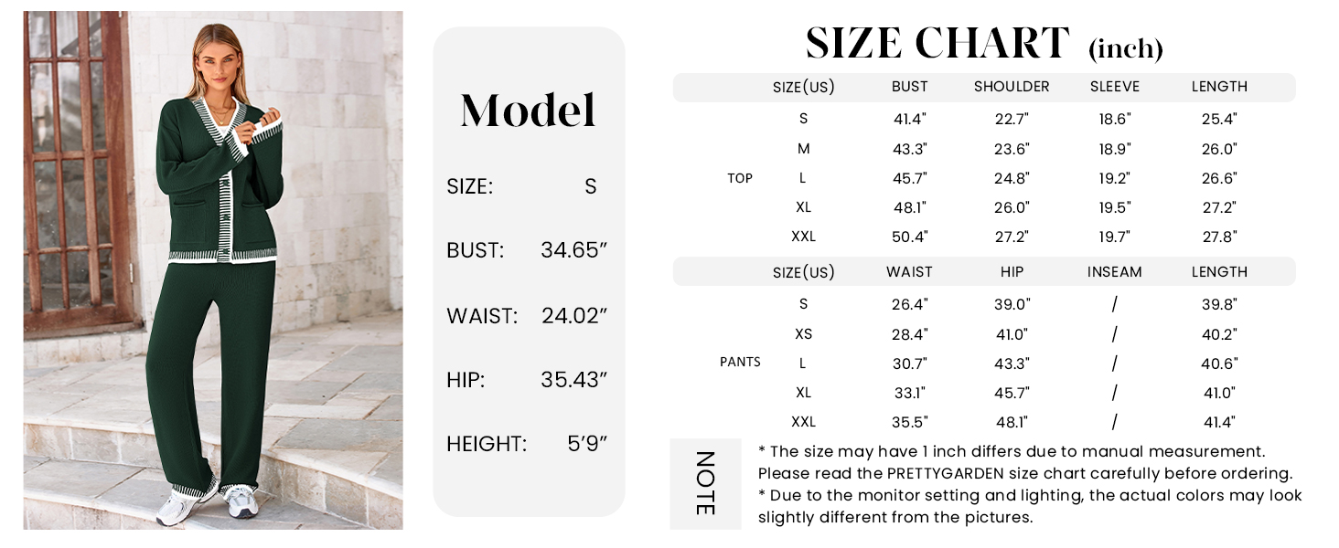 PRETTYGARDEN Lounge Sets for Women Fall Loungewear 2 Piece Outfits Cardigan Sweaters Track Suit Matching Winter Clothing