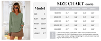 PRETTYGARDEN Women's Long Sleeve Shirts Fall Fashion Clothes Casual Ribbed V Neck Loose Tunic Tops Lightweight Sweaters