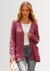 PRETTYGARDEN Women's Open Front Cardigan Sweaters Fall Fashion Button Down Cable Knit Chunky Winter Outerwear Coats