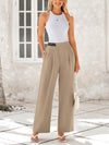 Wide Leg High Waisted Business Casual Work Pants