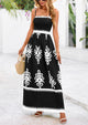 Floral Sundress Spaghetti Strap Flowy Beach Vacation Boho Maxi Dresses
