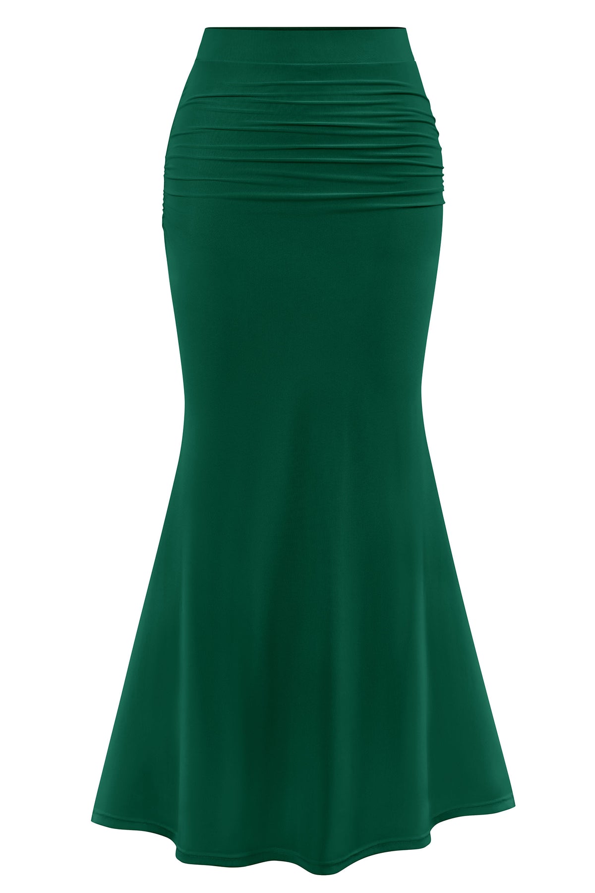 Mermaid Bodycon Trendy Casual High Waisted Ruffle Ruched Long Mesh Skirts