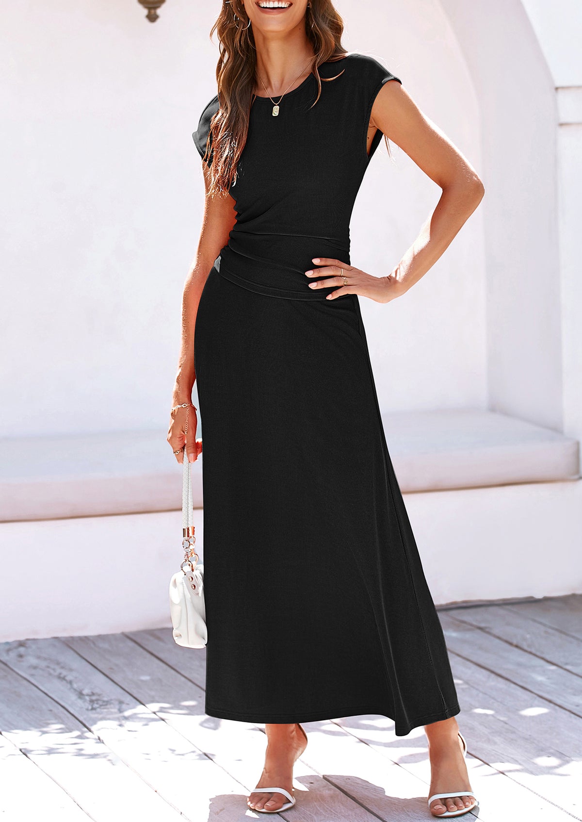 Casual Knit Short Sleeve Crop Top High Waist Skirt 2 Piece Sets