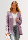 PRETTYGARDEN Women's Open Front Cardigan Sweaters Fall Fashion Button Down Cable Knit Chunky Winter Outerwear Coats