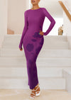 PRETTYGARDEN Bodycon Maxi Dress Fall Floral Long Sleeve Sexy Mesh Cocktail Wedding Guest Long Dresses