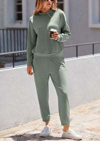 Long Sleeved Pullover Casual Sports Pants Two-Piece Set