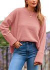 PRETTYGARDEN Women's Fall Oversized Sweaters Casual Crewneck Pullover Long Sleeve Fuzzy Chunky Knit Tops Blouse