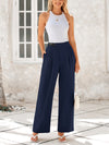 Wide Leg High Waisted Business Casual Work Pants