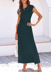 Casual Knit Short Sleeve Crop Top High Waist Skirt 2 Piece Sets