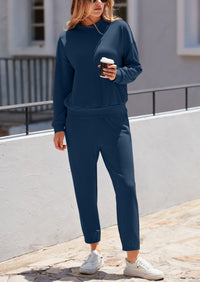 Long Sleeved Pullover Casual Sports Pants Two-Piece Set