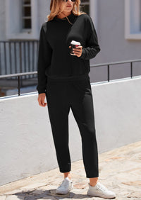 Long Sleeved Pullover Casual Sports Pants Two-Piece Set